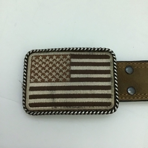 ARIAT Patriot Digital Camo Belt with American Flag Buckle - Picture 2 of 7